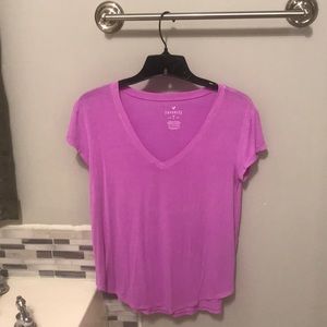 Purple v neck t shirt